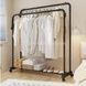 Стійка для одягу підлогова металева на коліщатках Loft Rack Чорна
