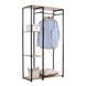 Вішалка-стелаж для одягу та взуття Loft SAM016 Чорна з коричневим