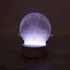 Настольный светильник&nbsp;New Idea 3D Desk Lamp Сердца в шаре I love you Белая подставка