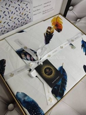 Постільна білизна Dijital Belizza Feather Сатин Бавовна Євро розмір