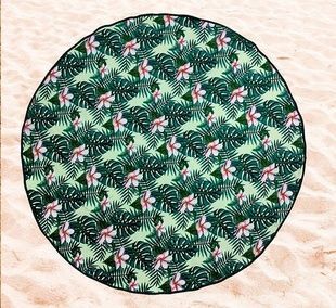 Підстилка кругла пляжна Sultana Tropic 150х150см Махра/Велюр