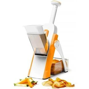 Измельчитель овощей SAFE SLICE MANDOLINE Ручная овощерезка с контейнером Оранжевый