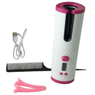 Бездротова плойка для завивки волосся Ramindong Hair curler RD-060 Біла з рожевим