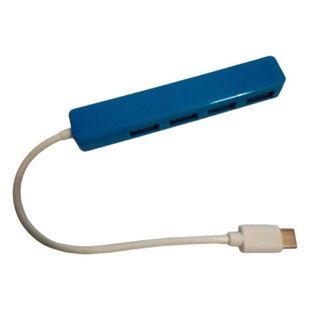 Адаптер хаб-концентратор Type-C 4 порта USB Синий