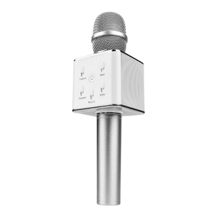 Караоке-микрофон Q9 silver с чехлом
