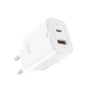 Мережевий зарядний пристрій блок живлення XO L116 PD30W/QC18W 1USB-C+1USB-A fast charging charger
