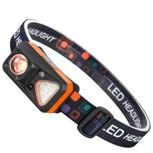 Ліхтар налобний з датчиком руху W-18-XPG+6SMD white/red Чорний