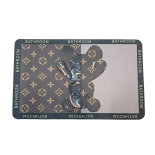 УЦЕНКА! Коврик для ванной/кухни влаговпитывающий Коричневый Мишка LV 50*80 см