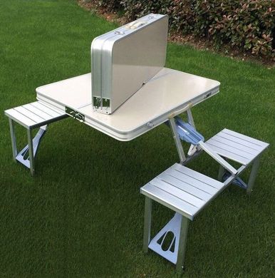 Складаний алюмінієвий стіл для пікніка зі стільцями №174