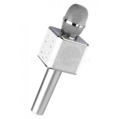 Караоке-микрофон Q9 silver с чехлом