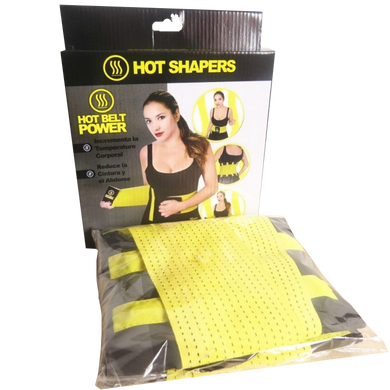 Пояс для похудения Hot Shapers Belt Power Черный с желтым р-р L