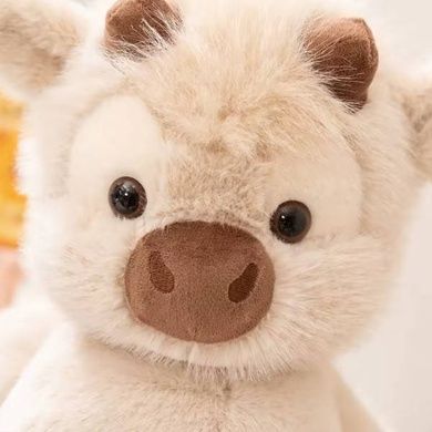Игрушка мягкая Коровка Highland Cow Бежевая