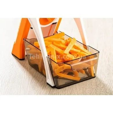 Измельчитель овощей SAFE SLICE MANDOLINE Ручная овощерезка с контейнером Оранжевый