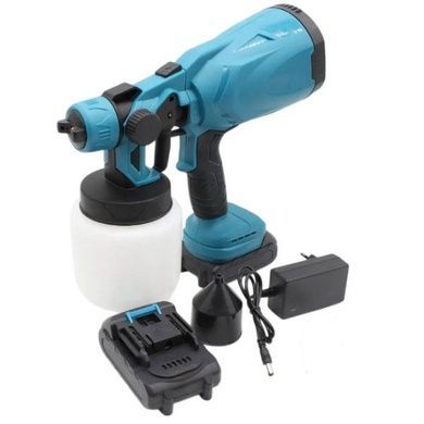 Краскопульт акумуляторний із двома акумуляторами 48V SprayGun X-448 Синій