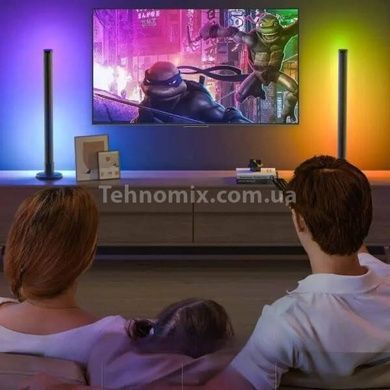 Комплект з двох ламп для підсвічування RGB 2шт +APP Smart та пульт 24см Чорні