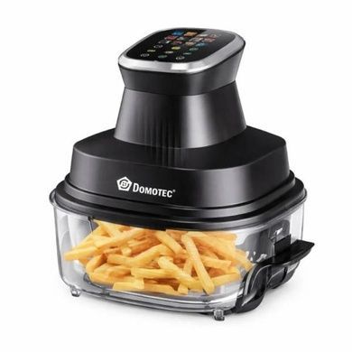 Аерофритюрниця зі скляною чашею 7л Domotec MS 3227 Чорна