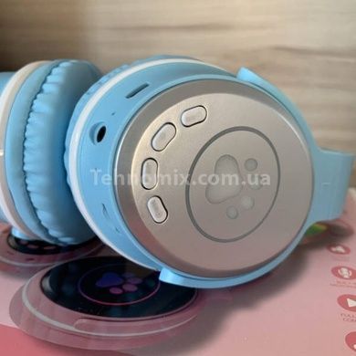 Бездротові навушники Bluetooth з котячими вушками LED SP-25 Блакитні