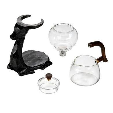 Чайник-заварник Лань H1212 з магнітним дозатором 300ml Чорний