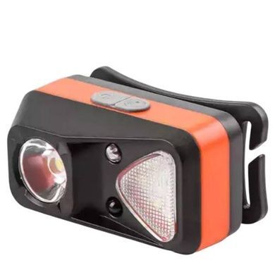 Фонарь налобный с датчиком движения W-18-XPG+6SMD white/red Черный