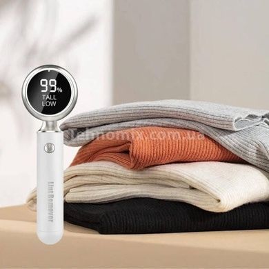 Машинка для видалення катишків акумуляторна з дисплеєм Shower head Біла