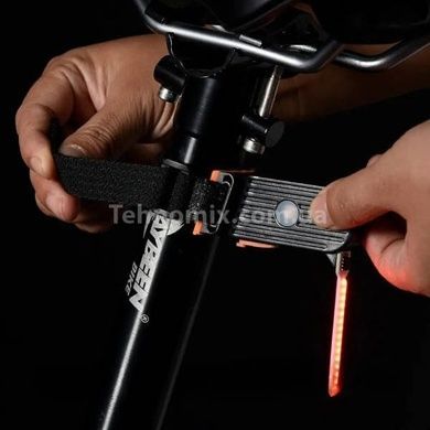 Велоліхтар акумуляторний нічний сигнальний 8821-LED Чорний