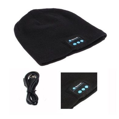 Портативна колонка Шапка з bluetooth навушниками SPS Hat BT True, Колір Чорний