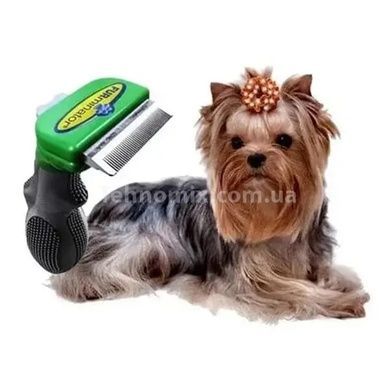 Фурмінатор для чищення вовни для котів та собак леза 4,5 см з кнопкою FURminator