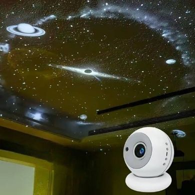 Проектор Домашний планетарий с 7 слайдами Star Projector 360&deg; Белый