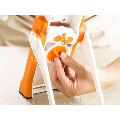 Измельчитель овощей SAFE SLICE MANDOLINE Ручная овощерезка с контейнером Оранжевый