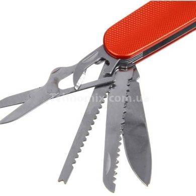 Ніж складаний туристичний мультитул 15в1 Traveler K5011ALL Black/Blue/Red Червоний