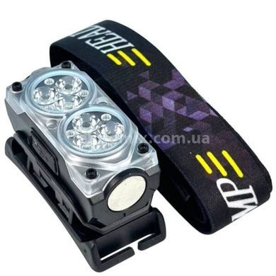 Фонарь налобный аккумуляторный с магнитом YY-19D-6SMD Черный