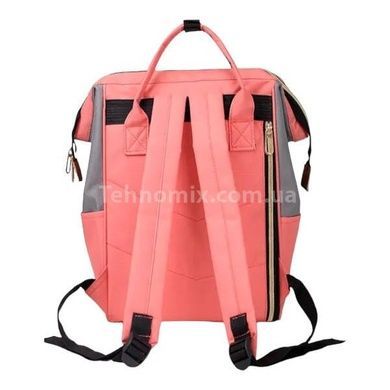 Сумка-рюкзак для мам Mom Bag Розовая с белым