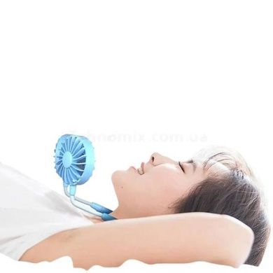 Вентилятор на шию USB Necklace Fan Блакитний