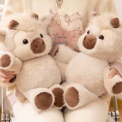 Игрушка мягкая Коровка Highland Cow Бежевая