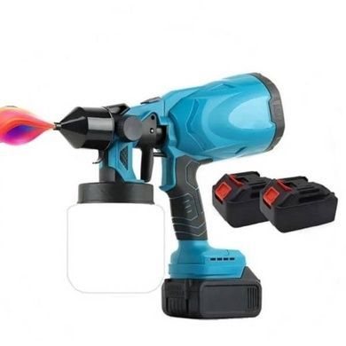 Краскопульт акумуляторний із двома акумуляторами 48V SprayGun X-448 Синій