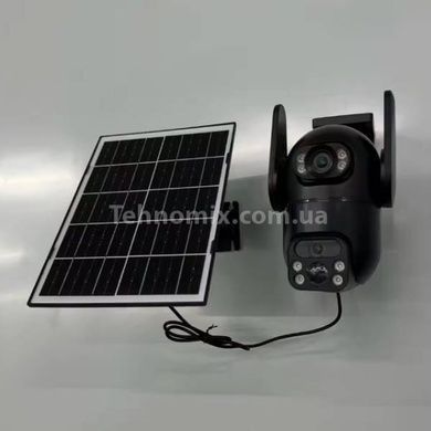 Камера відеоспостереження із сонячною панеллю AND VQ05-4G solar camepa app380 Чорна