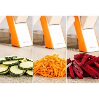 Измельчитель овощей SAFE SLICE MANDOLINE Ручная овощерезка с контейнером Оранжевый