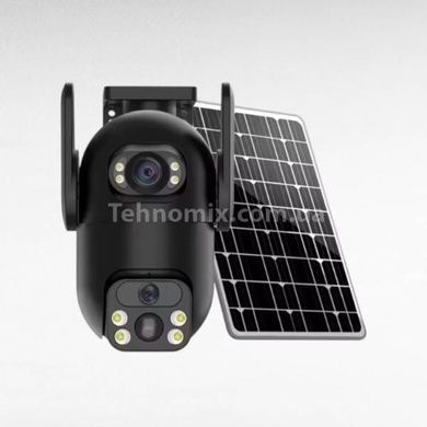 Камера відеоспостереження із сонячною панеллю AND VQ05-4G solar camepa app380 Чорна