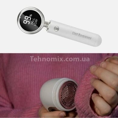 Машинка для видалення катишків акумуляторна з дисплеєм Shower head Біла