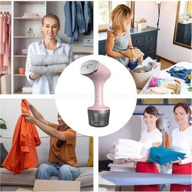 Ручной вертикальный отпариватель для одежды Hanging steamer AND LY-681 Розовый