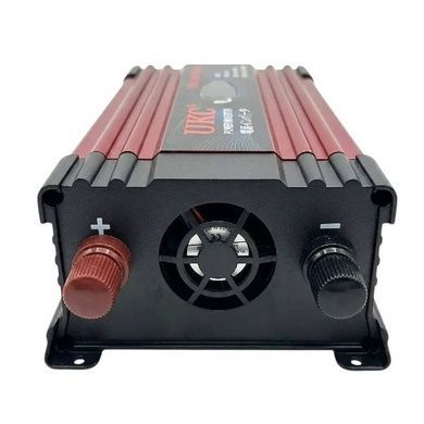 Перетворювач 2000W 12V AC/DC KSM LCD+2 USB Чорний з червоним