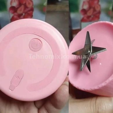 Портативний блендер MINI JUICER міні блендер для смузі Рожевий