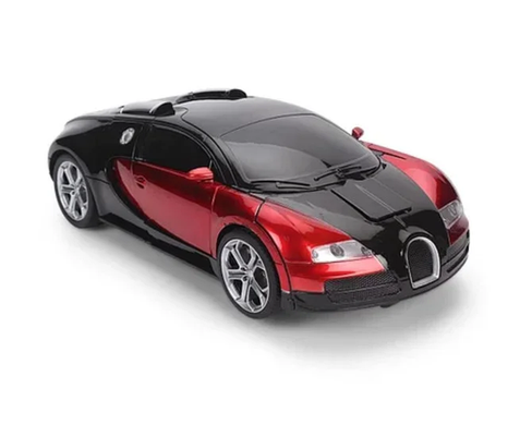 Машинка Трансформер Bugatti Robot Car Size 1:18 Червона