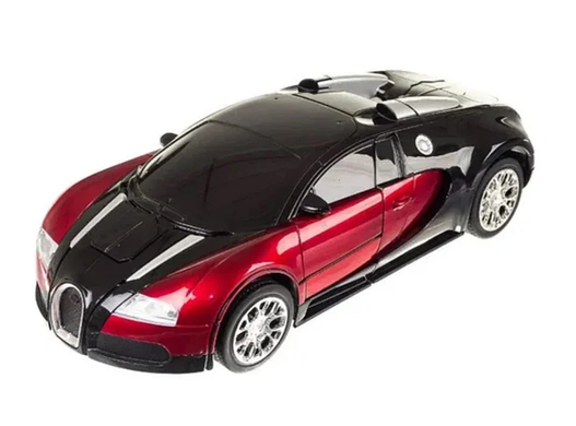 Машинка Трансформер Bugatti Robot Car Size 1:18 Червона