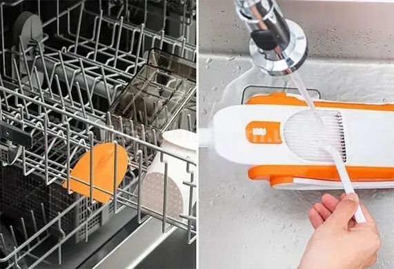 Измельчитель овощей SAFE SLICE MANDOLINE Ручная овощерезка с контейнером Оранжевый