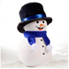 Детский силиконовый ночник игрушка Снеговик Синий