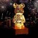 Нічник 3D Ведмедик Феєрверк на підставці BearBrick