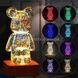 Нічник 3D Ведмедик Феєрверк на підставці BearBrick