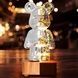 Нічник 3D Ведмедик Феєрверк на підставці BearBrick