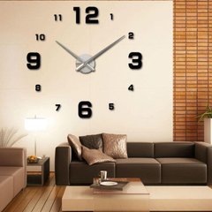 Часы настенные 3D DIY Clock NEW (с цифрами) Black